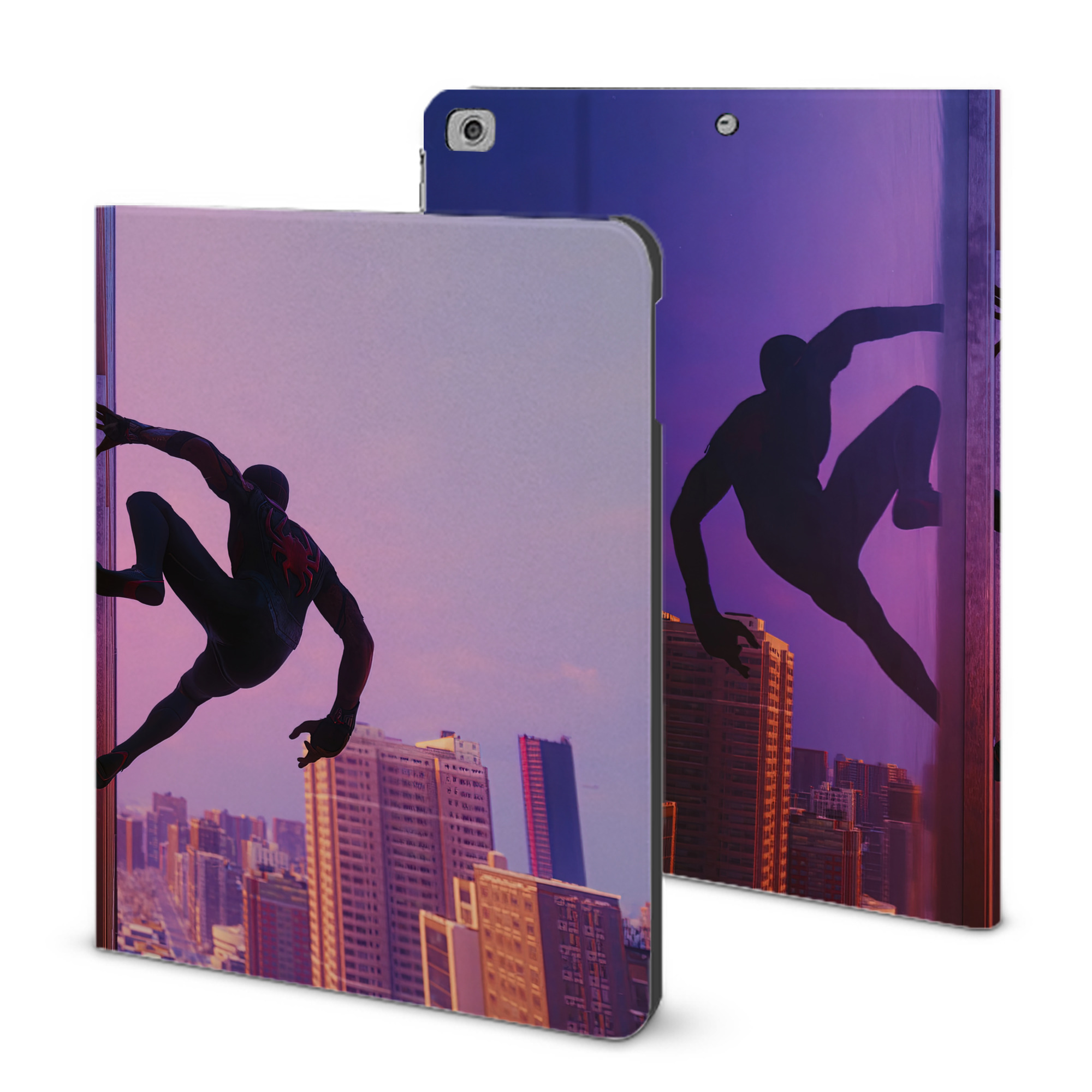 （画像用） Spider Man スパイダーマン IPad ケース ブック型 PUレザー TPU 耐衝撃 軽量 薄型 ペン収納なし 全面保護 IPad 各モデル対応
